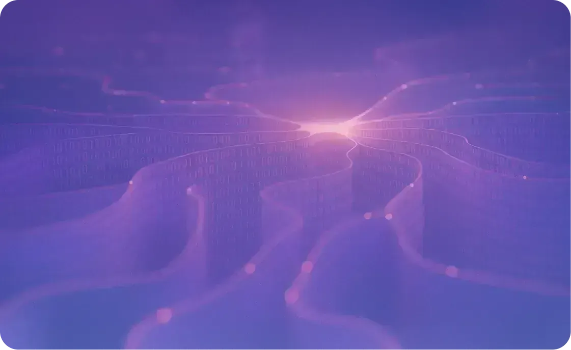 Abstract glowing pathways suggesting AI-spotted patterns in dreams; article on understanding dream meaning — DreamSphere.