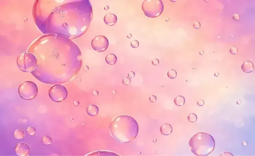 Layered purple and rose organic shapes for emotional growth through dream reflection and research — DreamSphere.